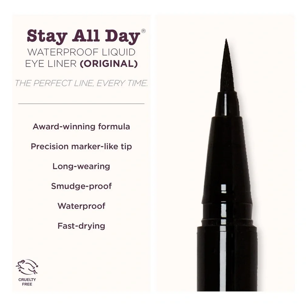 Stila Stay All Day Waterproof Liquid Eyeliner “Intense Black “ NIB